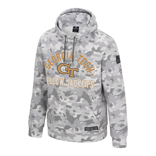 Georgia Tech Yellow Jackets OHT Fort Campbell Hooded Sweatshirt - Front View