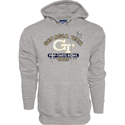 Georgia Tech Yellow Jackets 2025 Pop-Tarts Bowl Sprinkle Logo Hoodie In Grey - Front View