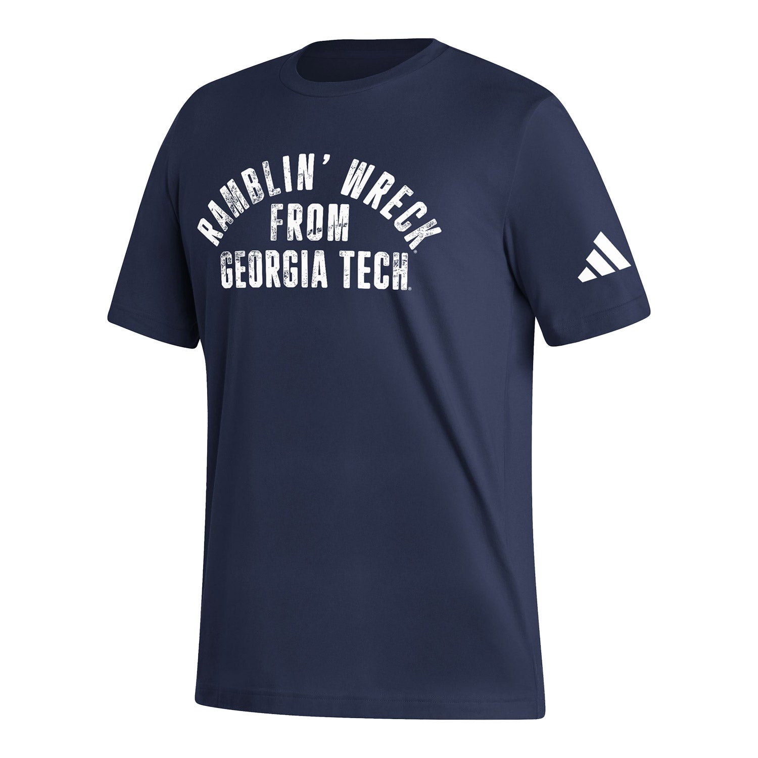 Georgia Tech Yellow Jackets Adidas Vault T-Shirt in Navy - Front View
