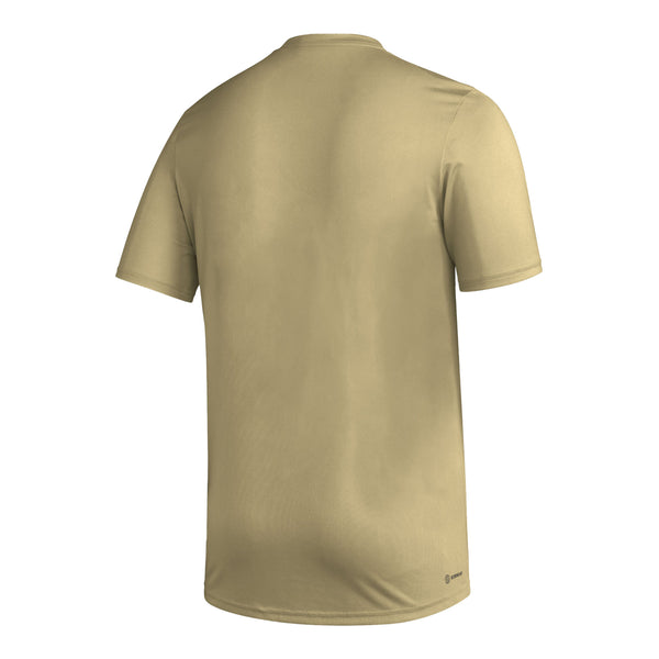 Georgia Tech Yellow Jackets Adidas Fresh Wordmark Gold T-Shirt - Back View