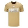 Georgia Tech Yellow Jackets Adidas Locker Room Football Gold T-Shirt