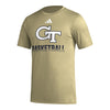 Georgia Tech Yellow Jackets Adidas Pre-Game Fade Basketball Gold T-Shirt