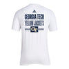 Georgia Tech Yellow Jackets Adidas House of Blanks White T-Shirt - Back View