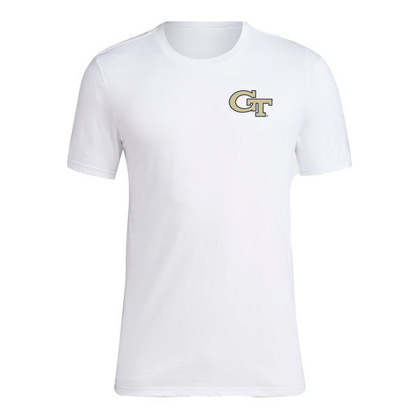 Georgia Tech Yellow Jackets Adidas House of Blanks White T-Shirt - Front View