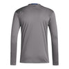 Georgia Tech Yellow Jackets Adidas D4 Training Long Sleeve Grey T-Shirt - Back View