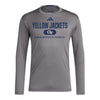 Georgia Tech Yellow Jackets Adidas D4 Training Long Sleeve Grey T-Shirt