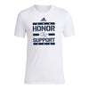 Georgia Tech Yellow Jackets Adidas Honor and Support White T-Shirt - Front View