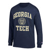 Georgia Tech Yellow Jackets Seal Tech Navy Long Sleeve T-Shirt