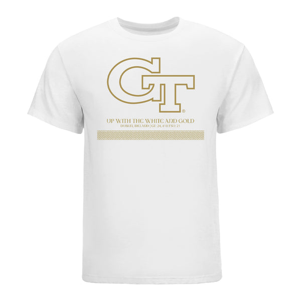 Georgia Tech Yellow Jackets Ireland White T-Shirt - Front View