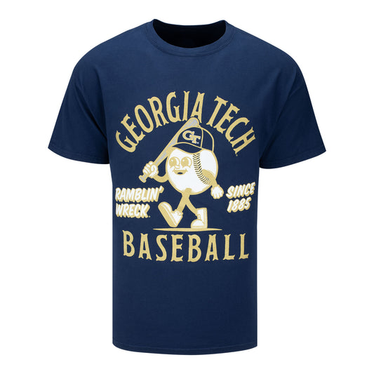 Georgia Tech Yellow Jackets Baseball School Pride T-Shirt In Navy - Front View