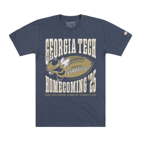 Georgia Tech Yellow Jackets 2025 Homecoming T-Shirt In Grey - Front View