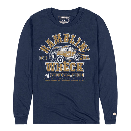 Georgia Tech Yellow Jackets 1951 Ramblin Wreck Long Sleeve Tee