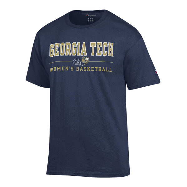 Georgia Tech Yellow Jackets Women's Basketball Navy T-Shirt - Front View