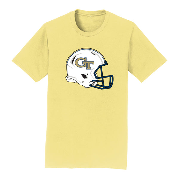 Georgia Tech Yellow Jackets Football Helmet Gold T-Shirt - Front View