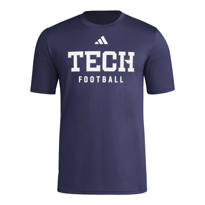 Georgia Tech Yellow Jackets Football Practice T-Shirt In Navy - Front View