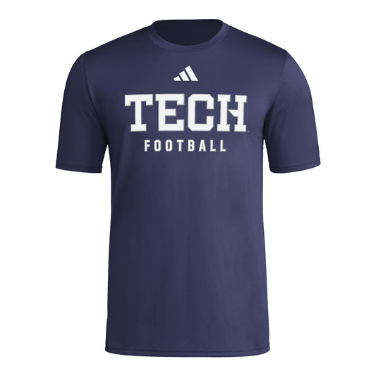 Georgia Tech Yellow Jackets Football Practice T-Shirt In Navy - Front View