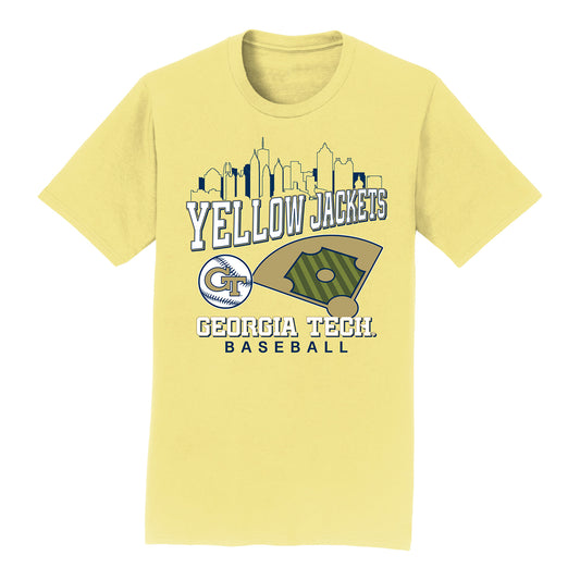Georgia Tech Yellow Jackets Skyline Diamond Gold T-Shirt
