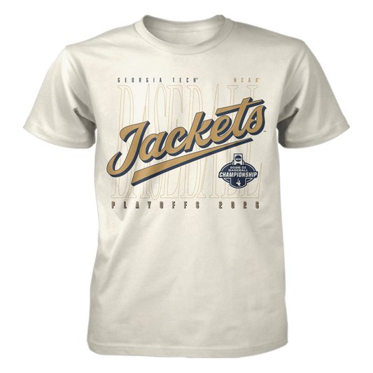 Georgia Tech Yellow Jackets Baseball Atlanta Regional Script Tee