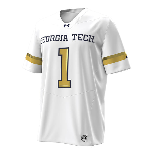 Georgia Tech Under Armour #1 White Replica Football Jersey