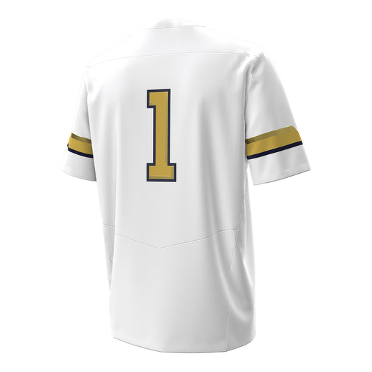 Georgia Tech Under Armour #1 White Replica Football Jersey