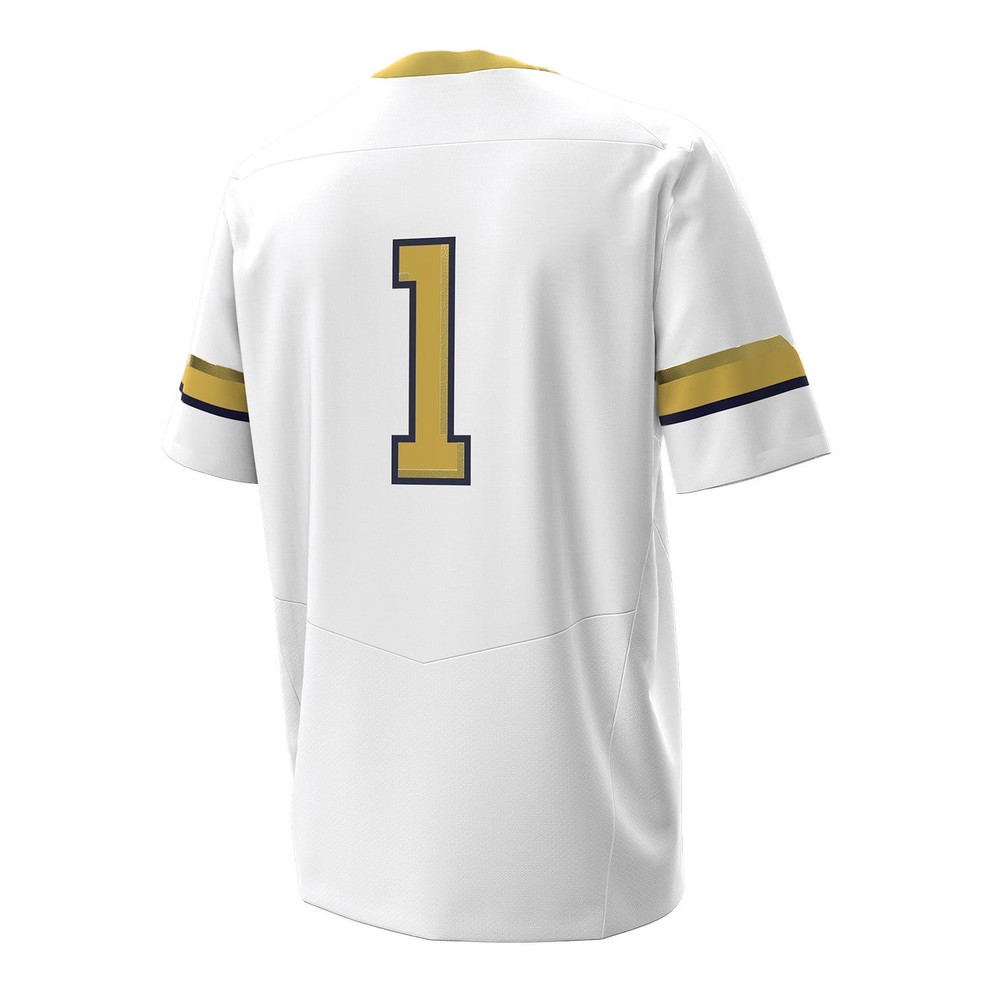 Georgia Tech Under Armour #1 White Replica Football Jersey - Back View
