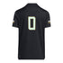Youth Georgia Tech Adidas Ghost Stories #0 Black Glow Jersey - Back View