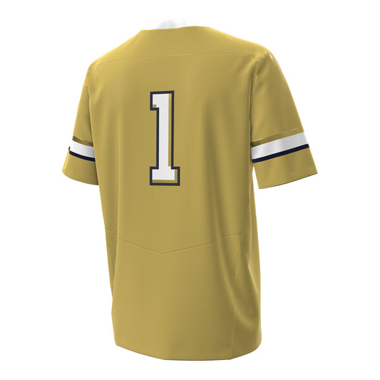 Georgia Tech Under Armour #1 Gold Replica Football Jersey