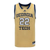 Georgia Tech Adidas Sand #22 Basketball Jersey - Front View