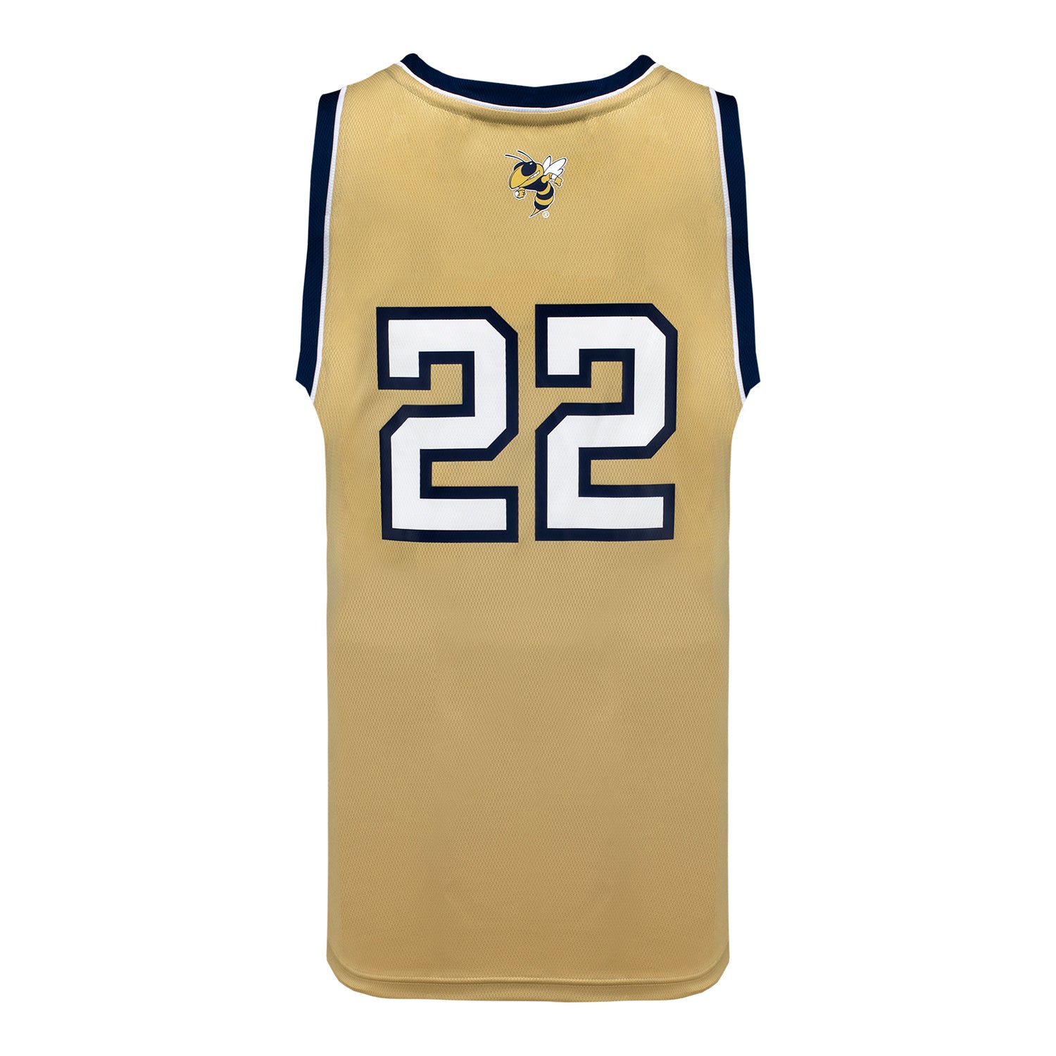 Georgia Tech Adidas Sand #22 Basketball Jersey - Back View