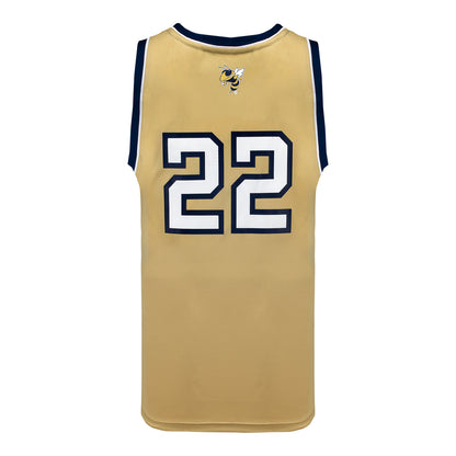 Georgia Tech Adidas Sand #22 Basketball Jersey - Back View