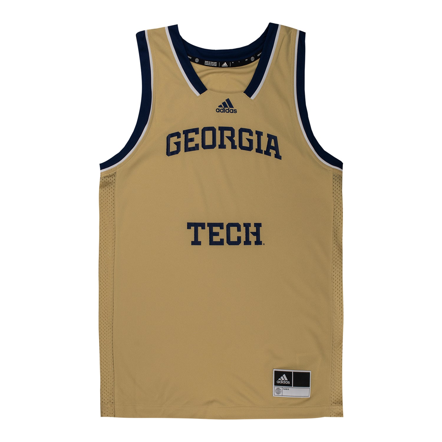 Georgia Tech Yellow Jackets Adidas Personalized Basketball Jersey - Front View