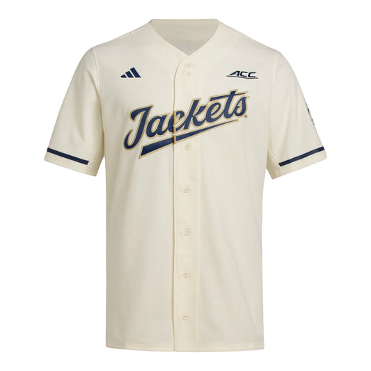Georgia Tech Adidas Gold Standard Baseball Jersey - Front View