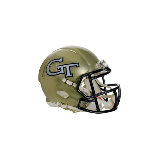 Georgia Tech Yellow Jackets Speed Mini Helmet In Gold - Front View
