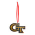 Georgia Tech Yellow Jackets Raised Logo Mural Ornament - Front View