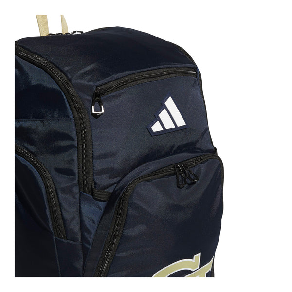 Georgia Tech Yellow Jackets Adidas 5 Star Team Black Backpack - Up Close Logo View