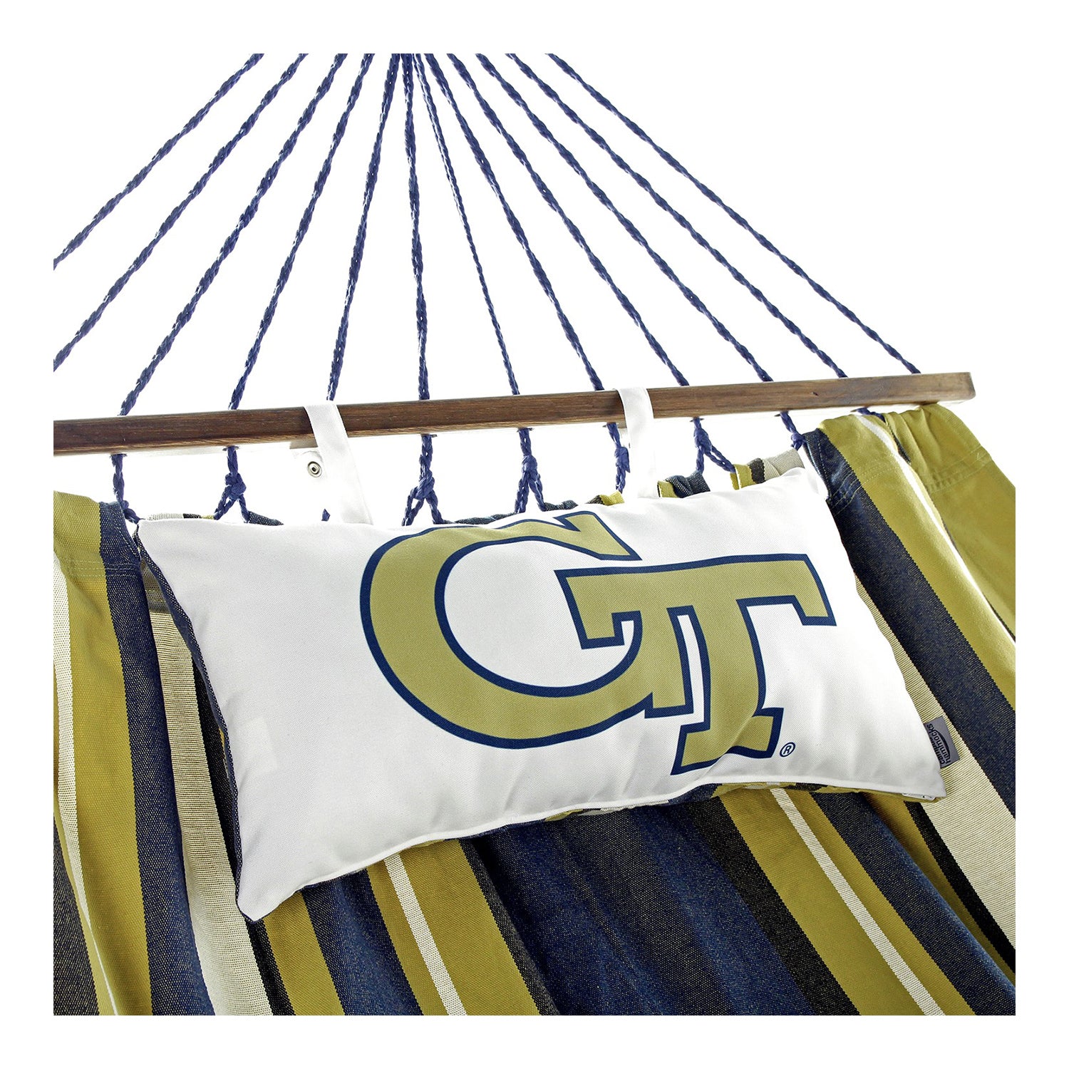 Georgia Tech Yellow Jackets Interlock Logo Hammock - Pillow Detail View