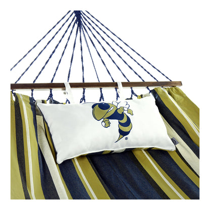 Georgia Tech Yellow Jackets Mascot Buzz Hammock - Up Close Pillow View