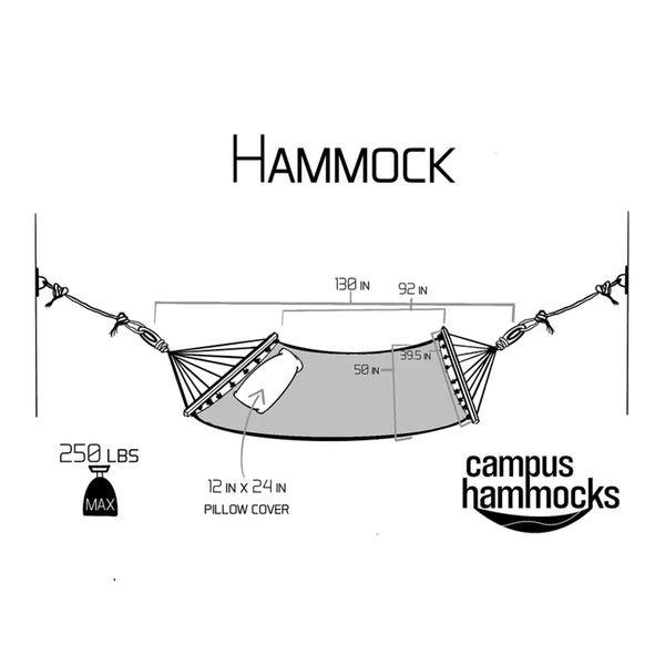 Georgia Tech Yellow Jackets Mascot Buzz Hammock - Measurements View