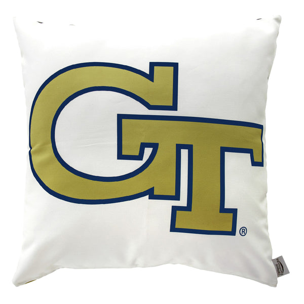 Georgia Tech Yellow Jackets Interlock Logo Pillow - Front View