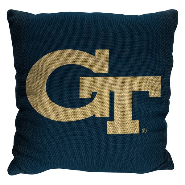 Georgia Tech Yellow Jackets Pillow In Navy - Front View
