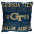 Georgia Tech Yellow Jackets Stacked Woven Pillow In Navy - Front View