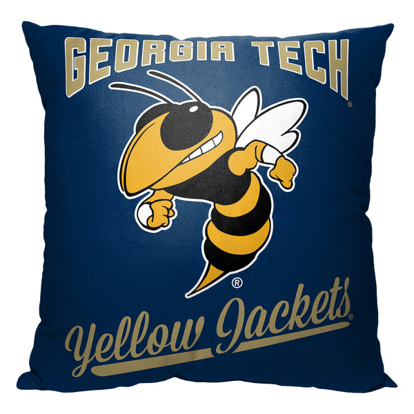 Georgia Tech Yellow Jackets Pillow Buzz In Navy - Front View