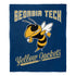 Georgia Tech Yellow Jackets Silk Touch Throw In Navy - Front View