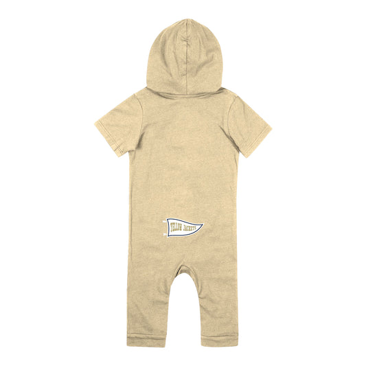 Infant Georgia Tech Yellow Jackets Keyboard Gold Romper - Back View