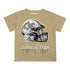 Infant Georgia Tech Yellow Jackets Dripping Football Helmet Gold T-Shirt - Front View