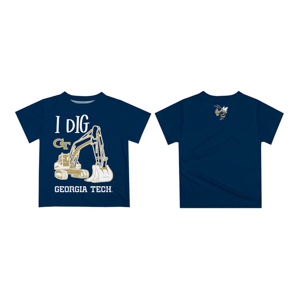 Infant Georgia Tech Yellow Jackets I Dig Navy T-Shirt - Multi View