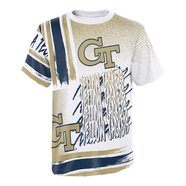 Youth Georgia Tech Yellow Jackets Game Time White T-Shirt - Front VIew