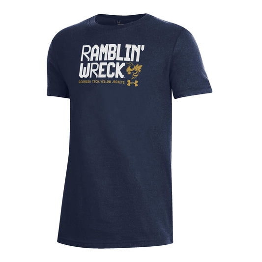 Georgia Tech Yellow Jackets Under Armour Navy Youth Athletic Tee