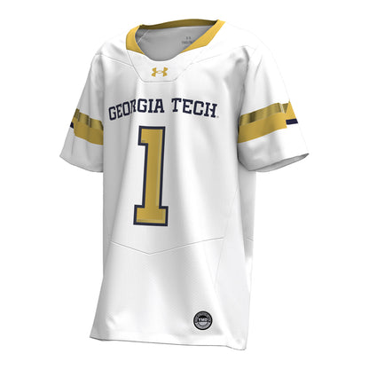 Georgia Tech Under Armour Youth #1 White Replica Football Jersey