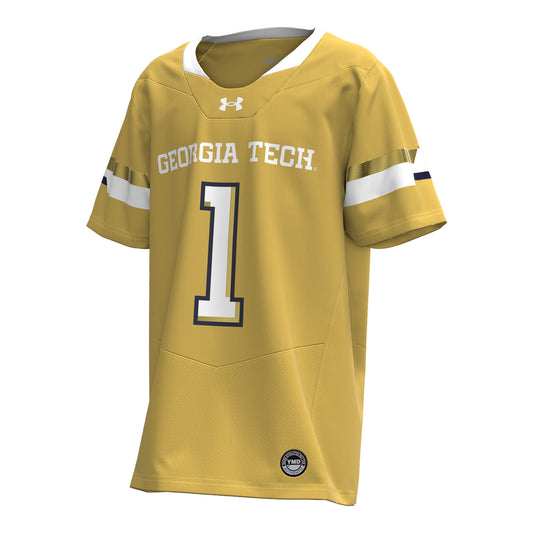 Georgia Tech Under Armour #1 Youth Gold Replica Football Jersey